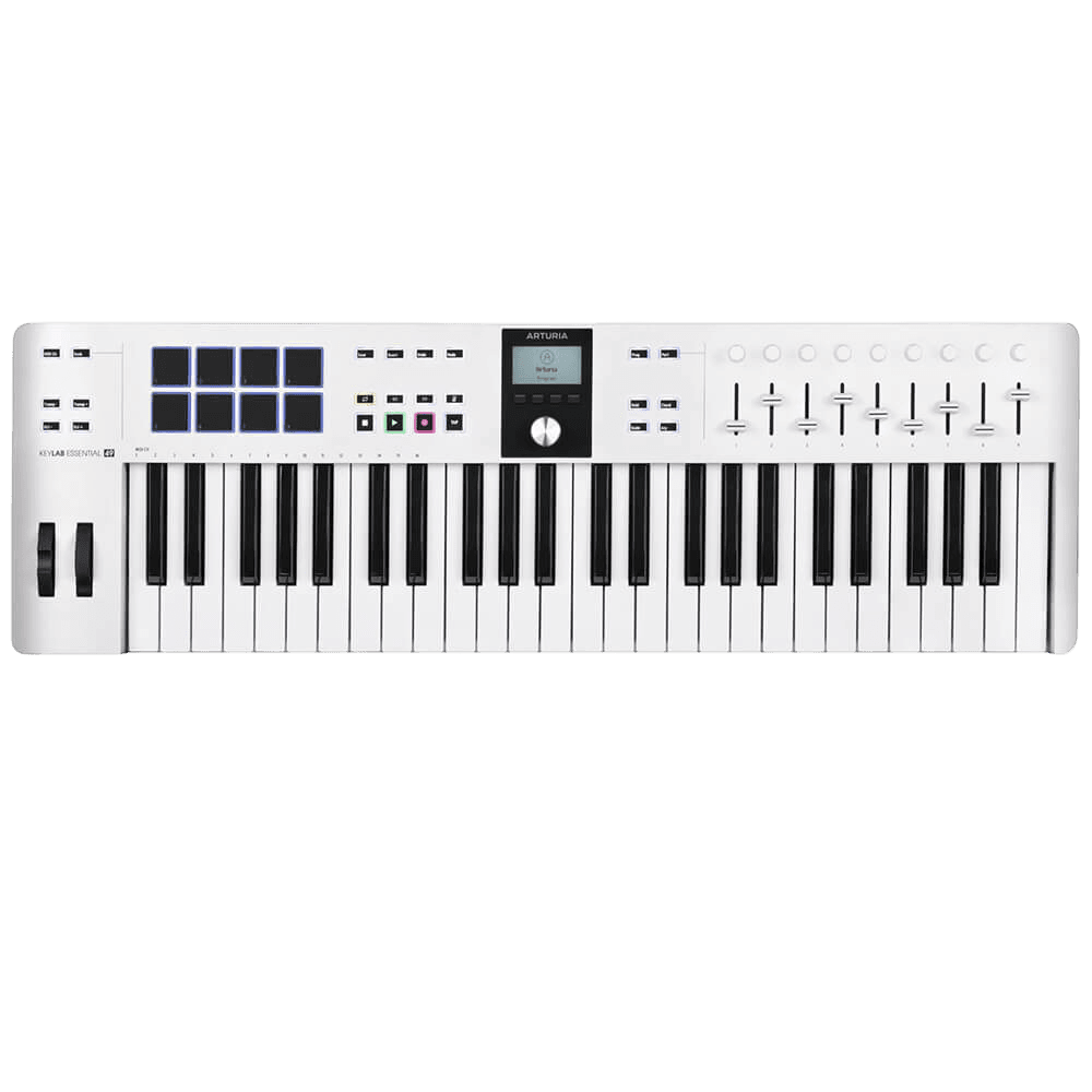 ARTURIA KEYLAB ESSENTIAL 49 MK3 MIDI CONTROLLER WHITE