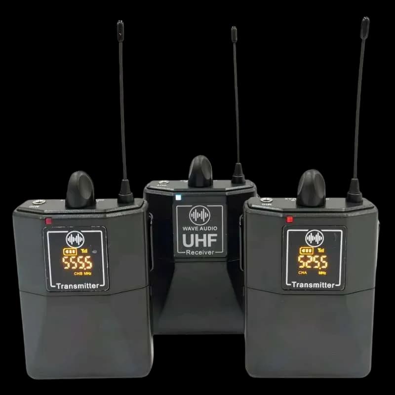 WAVE AUDIO WM LV2 2-CHANNEL WIRELESS INTERVIEW LAVALIER MICROPHONE SYSTEM