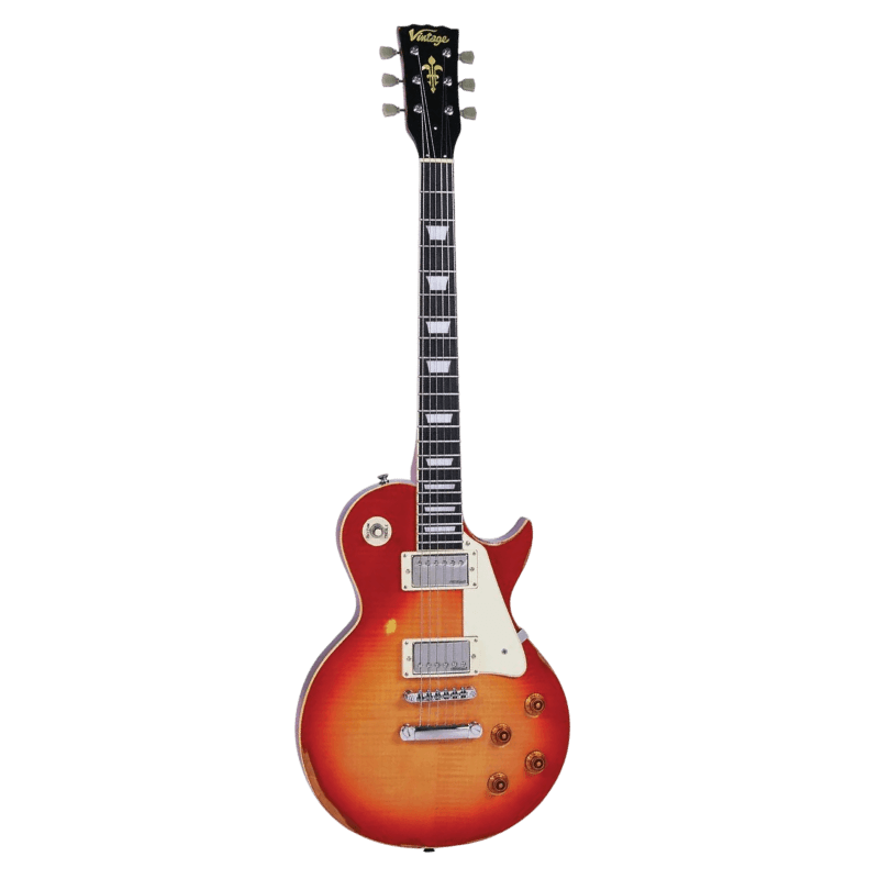 VINTAGE ICON V100MRCS CHERRY SUNBURST GITAR ELEKTRIK LES PAUL
