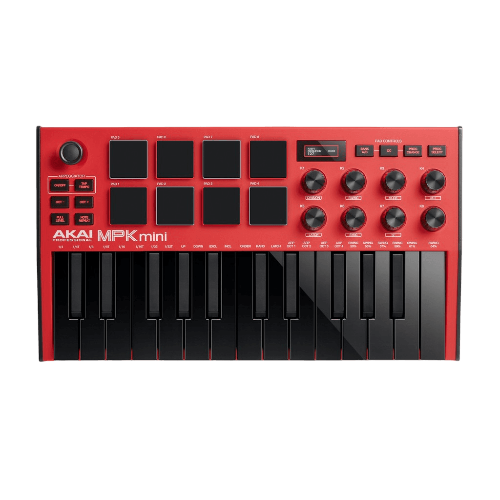 AKAI MPK MINI MK3 RED MIDI CONTROLLER