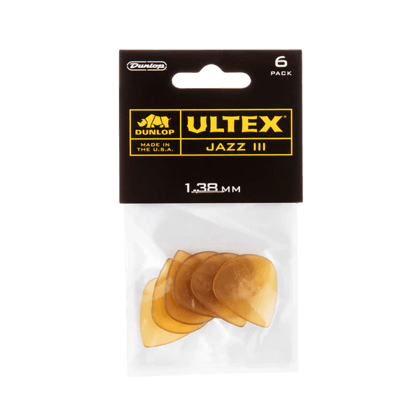 JIM DUNLOP 427P138 1.38MM ULTEX JAZZ III PICK GITAR 6PCS