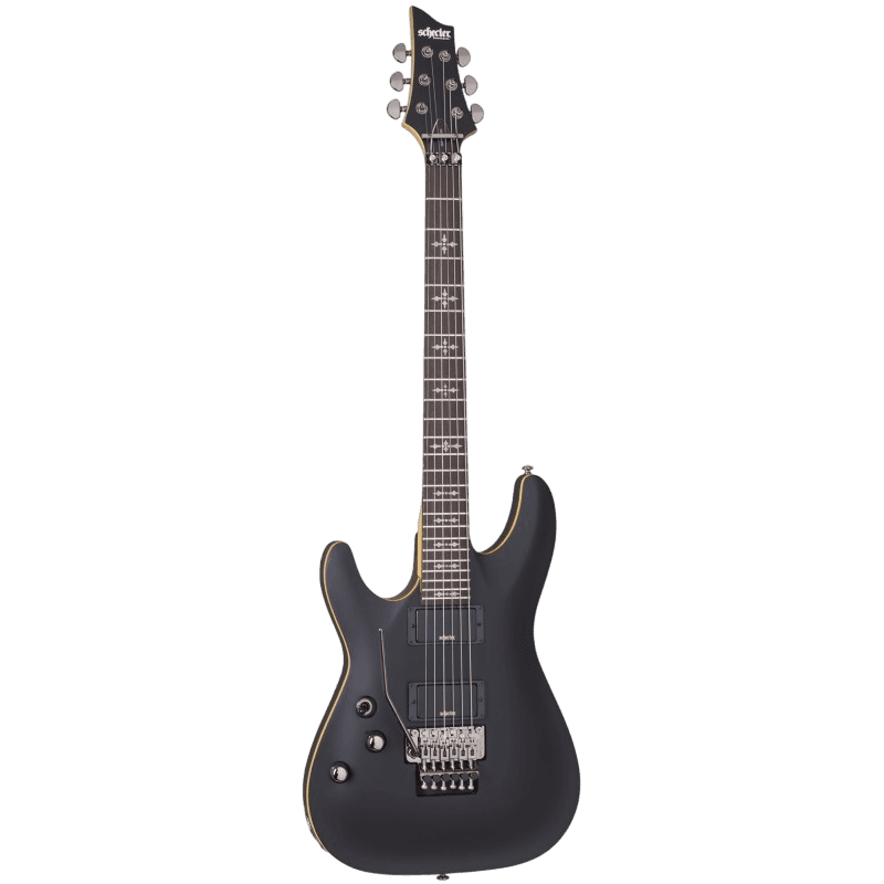 SCHECTER DEMON 6 FR LH ABSN LEFT HAND AGED BLACK SATIN GITAR ELEKTRIK