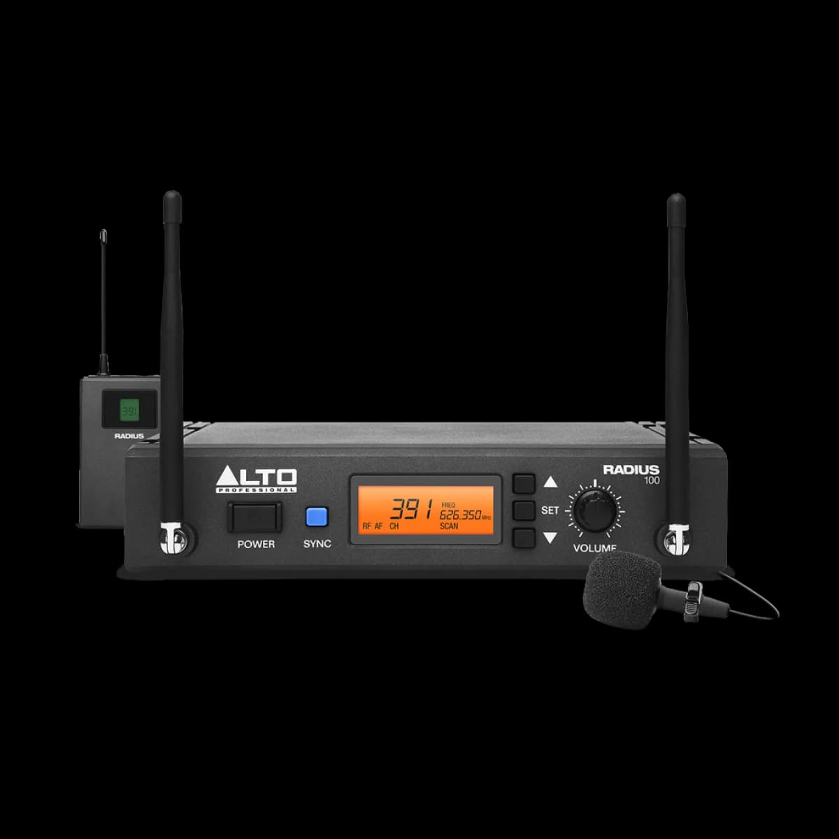 ALTO RADIUS 100 UHF WIRELESS CLIP ON MICROPHONE SYSTEM
