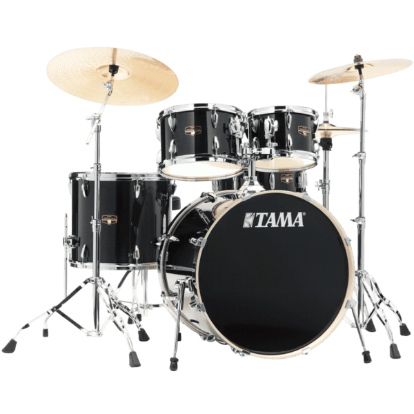 TAMA IP52H6W-HBK HAIRLINE BLACK IMPERIALSTAR POPLAR 5-PIECER DRUM AKUSTIK KIT