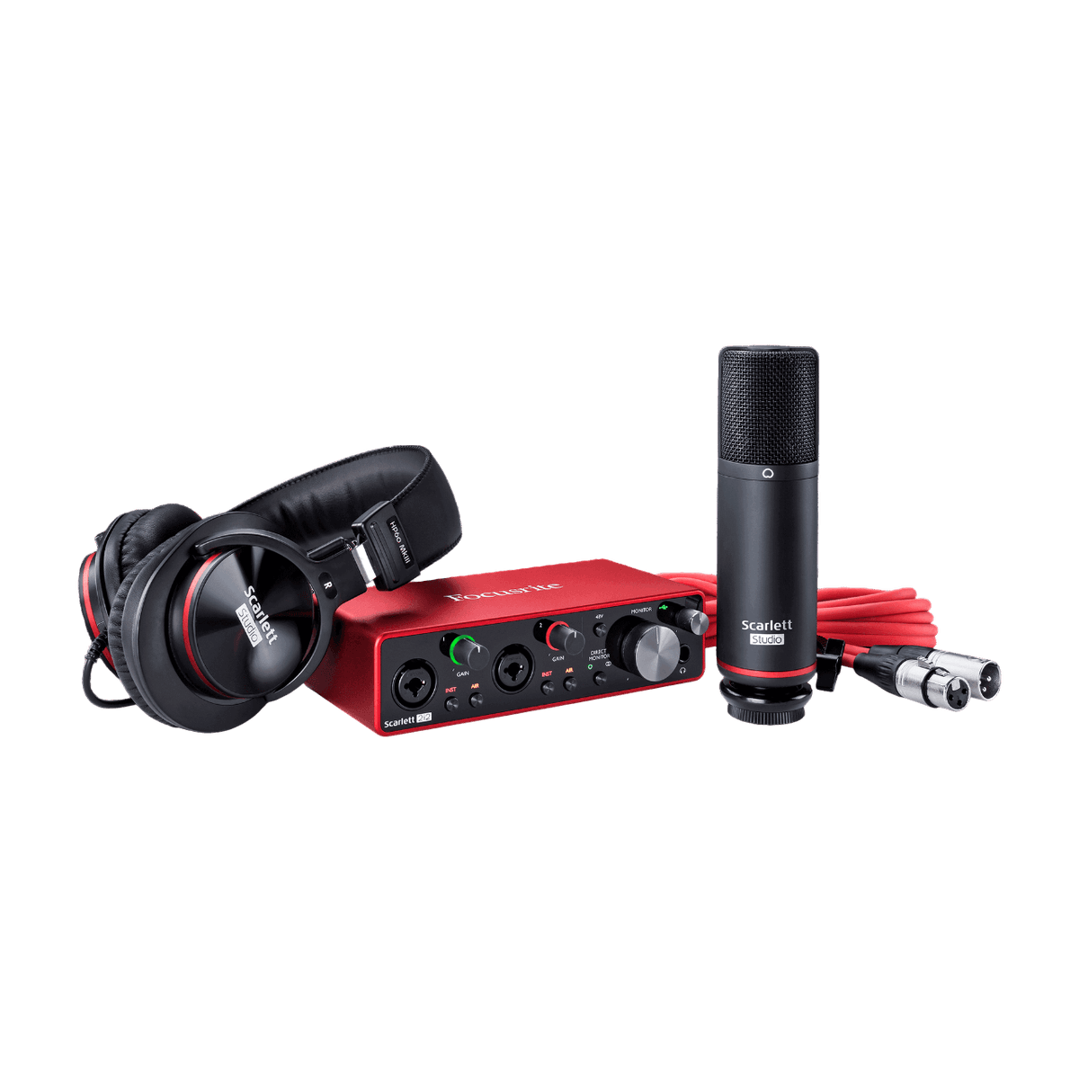 FOCUSRITE 2I2 STUDIO 3RD GEN USB AUDIO INTERFACE WITH CONDENDER AND HEADPHONE