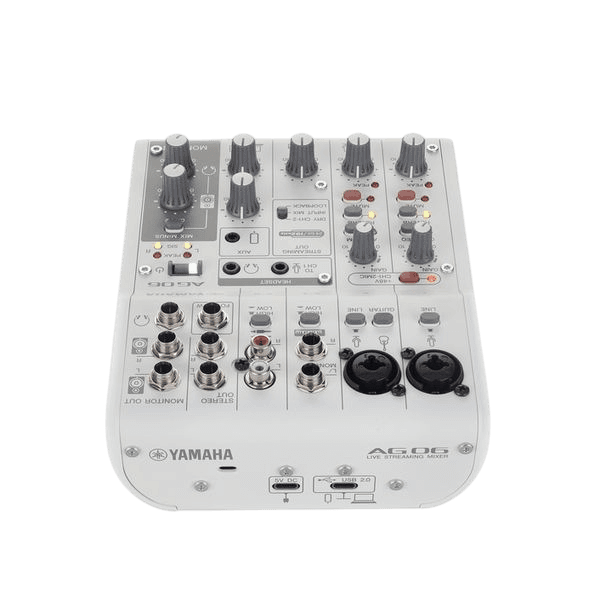 YAMAHA AG06 MKII WHITE 6-CHANNEL ANALOG MIXER AND USB AUDIO INTERFACE