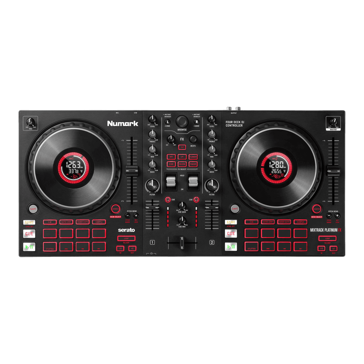 NUMARK MIXTRACK PLATINUM FX 4-CHANNEL DJ CONTROLLER