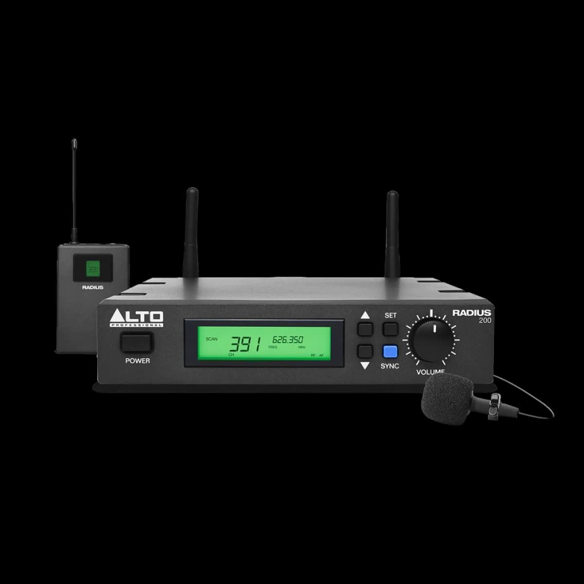 ALTO RADIUS 200 UHF WIRELESS CLIP ON MICROPHONE SYSTEM