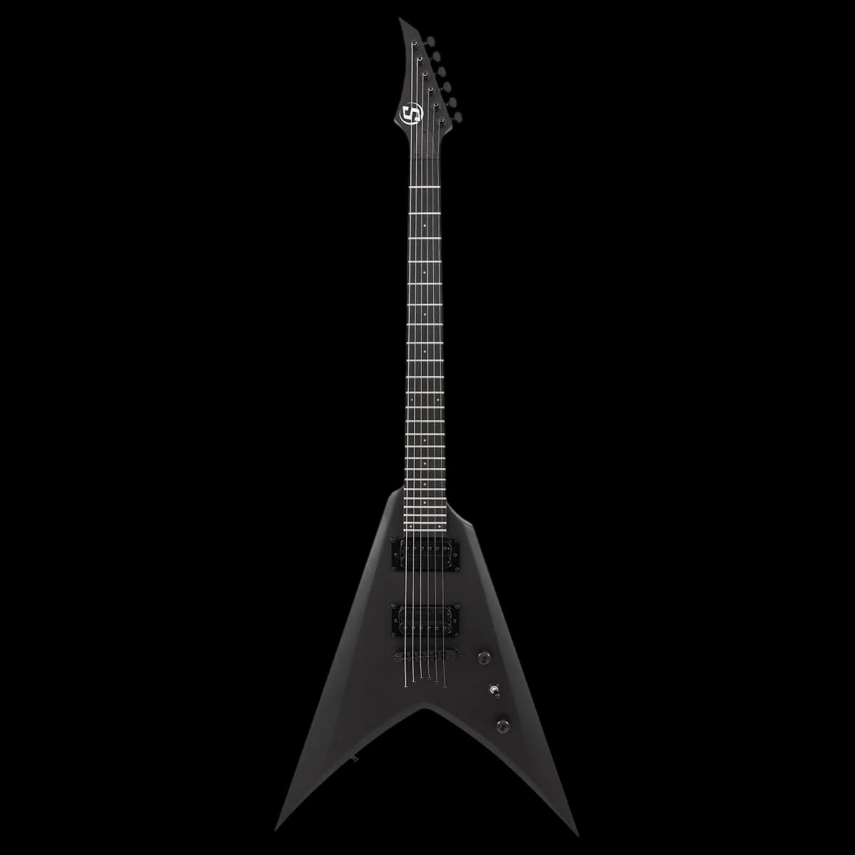 SOLAR VB4.6CE VB TYPE CARBON BLACK ELECTRIC GUITAR