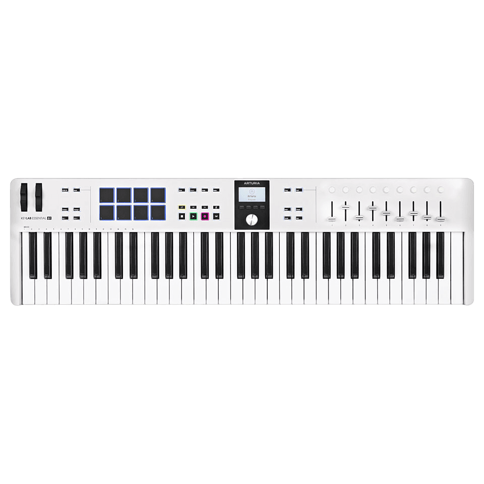 ARTURIA KEYLAB ESSENTIAL 61 MK3 MIDI CONTROLLER WHITE
