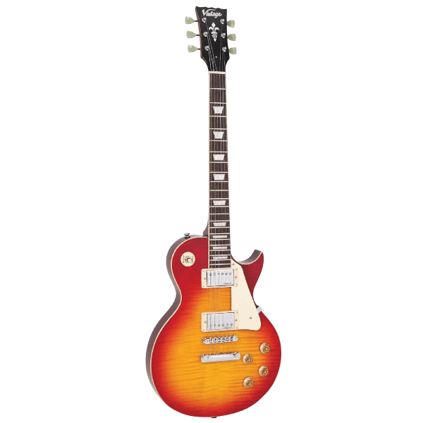 VINTAGE V100CS REISSUED CHERRY SUNBURST GITAR ELEKTRIK LES PAUL
