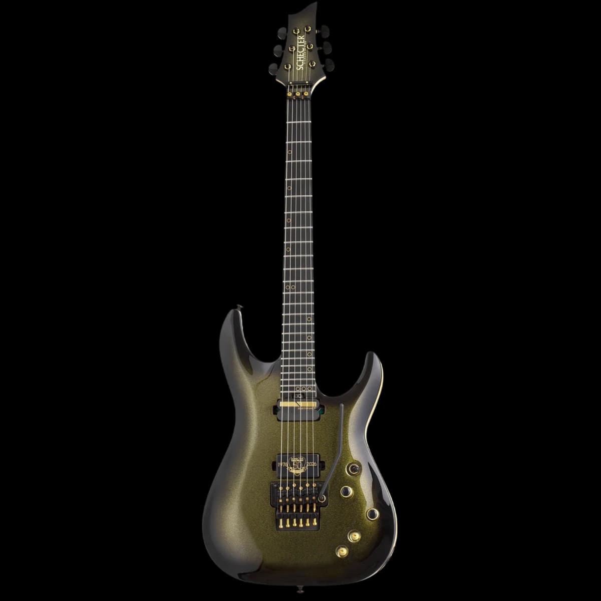 SCHECTER C1 FR-S 50TH ANNIVERSARY IN GOLD BURST ELECTRIC GUITAR