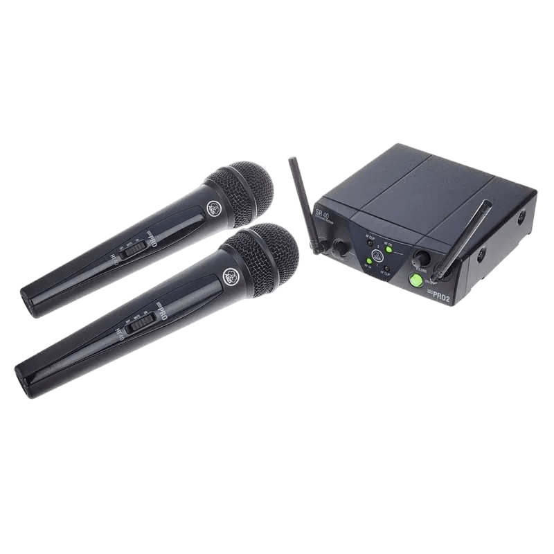 AKG WMS 40 MINI DUAL HANDHELD WIRELESS VOCAL MICROPHONE