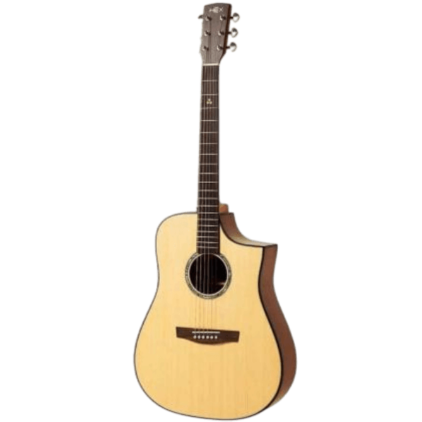 HEX D300CE-G CUTAWAY TOP SOLID GLOSSY FINISH GITAR AKUSTIK