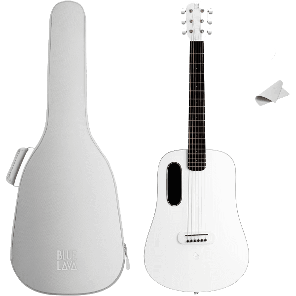Blue LAVA Acoustic Guitar with Bag 36 Inch Frost White