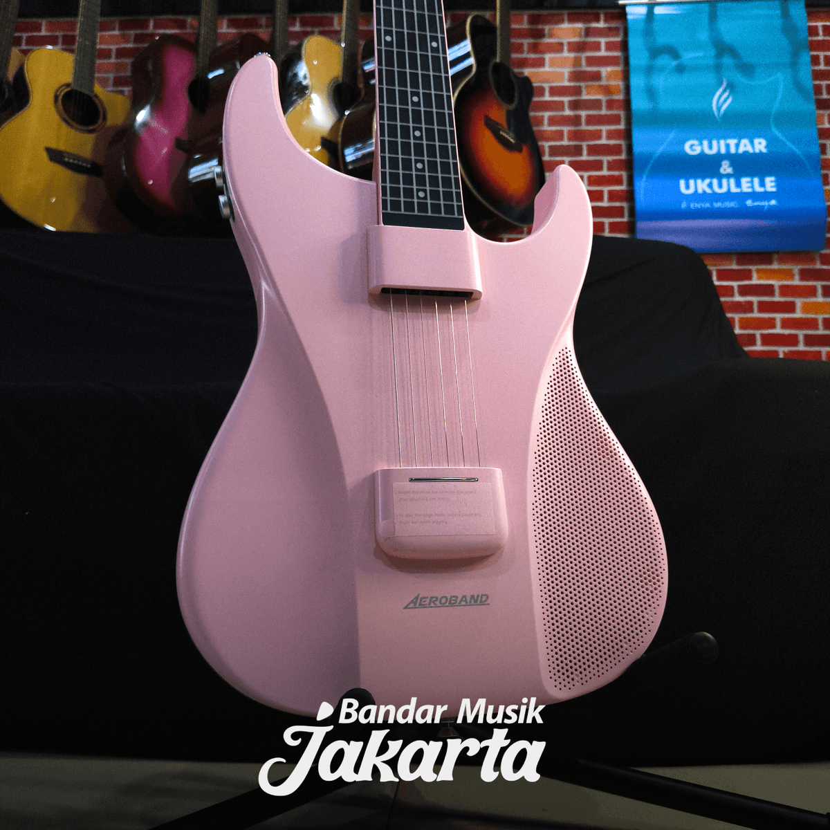 AEROBAND SMART GITAR ELEKTRIK PINK BUNDLE KIT