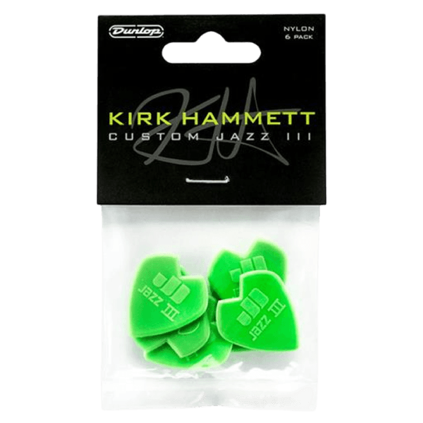 JIM DUNLOP 47PKH3N KIK HAMMETT JAZZ III 1.38MM PICK GITAR 6PCS