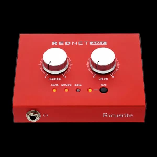 FOCUSRITE REDNET AM2 DANTE STEREO OUTPUT HEADPHONE AMPLIFIER