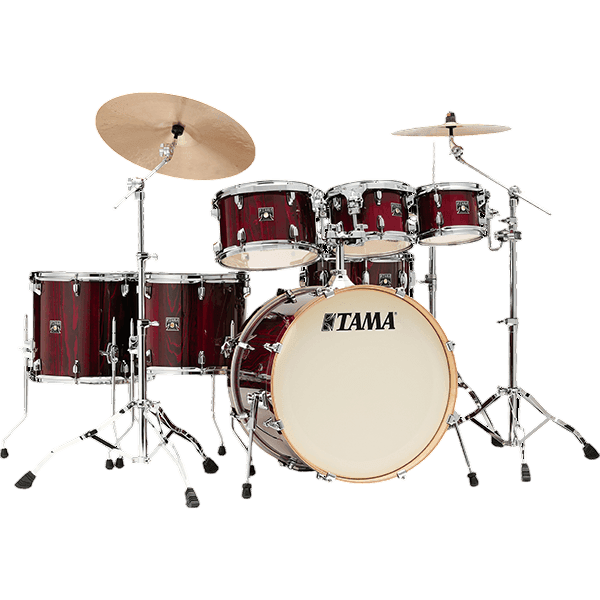 TAMA CL72RSP GGP+HB5W+HT230 SUPERSTAR CLASSIC MAPLE GLOSS GARNET LACEBARK PINE 7-PIECE DRUM AKUSTIK