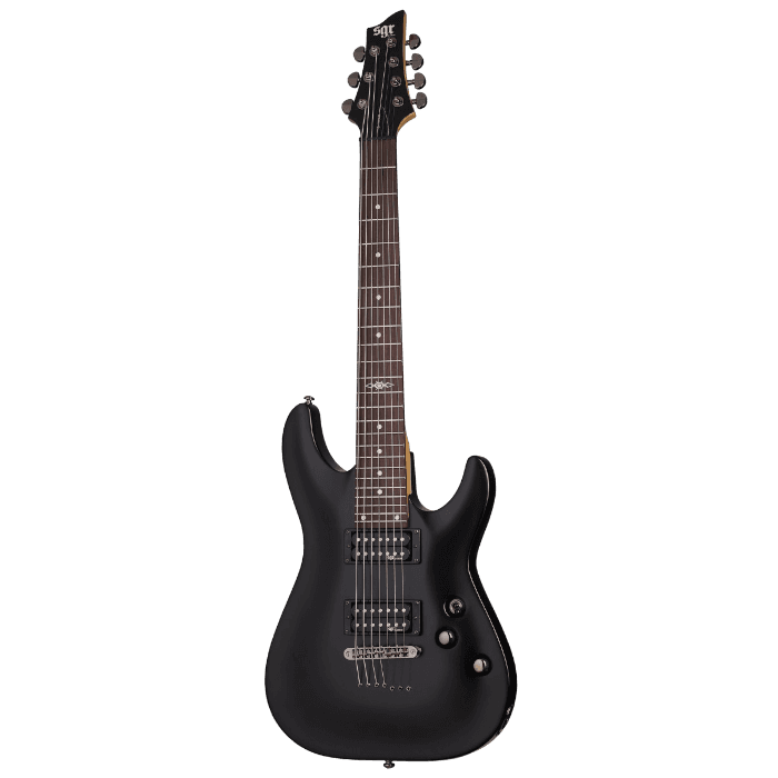 SCHECTER C-7 SGR BLK GLOSS BLACK 7-STRING GITAR ELEKTRIK