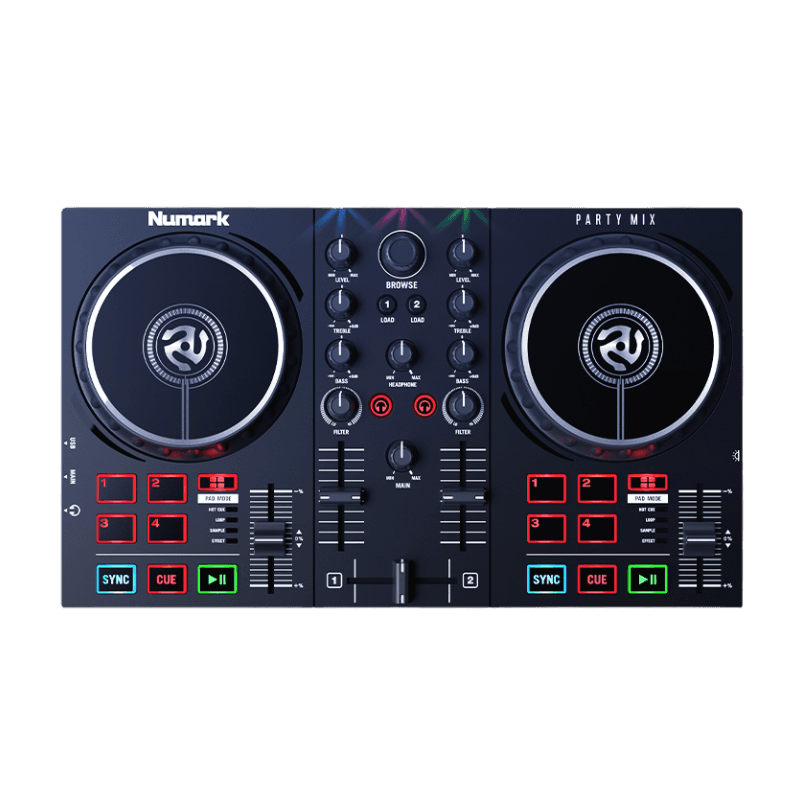 NUMARK PARTYMIX MKII DJ CONTROLLER WITH BUILT-IN LIGHT SHOW