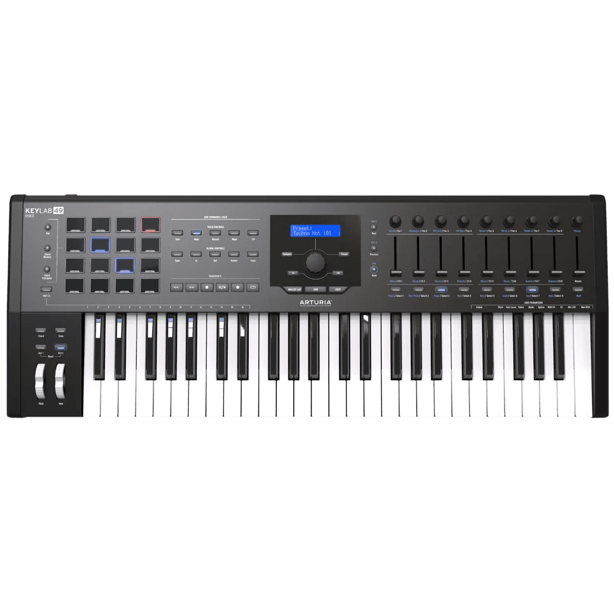 ARTURIA KEYLAB 49 MKII BLACK 49-KEYS MIDI KEYBOARD CONTROLLER