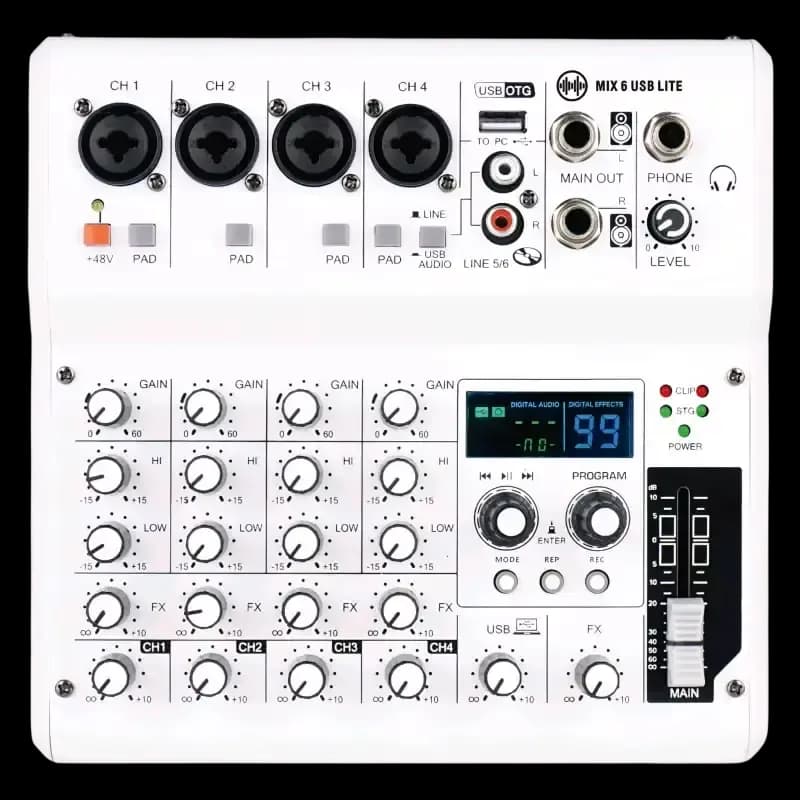 WAVE AUDIO MIX6USB LITE 6-CHANNEL ANALOG MIXER WITH USB AUDIO INTERFACE