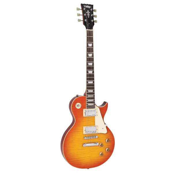 VINTAGE V100HB REISSUED HONEYBURST GITAR ELEKTRIK LES PAUL